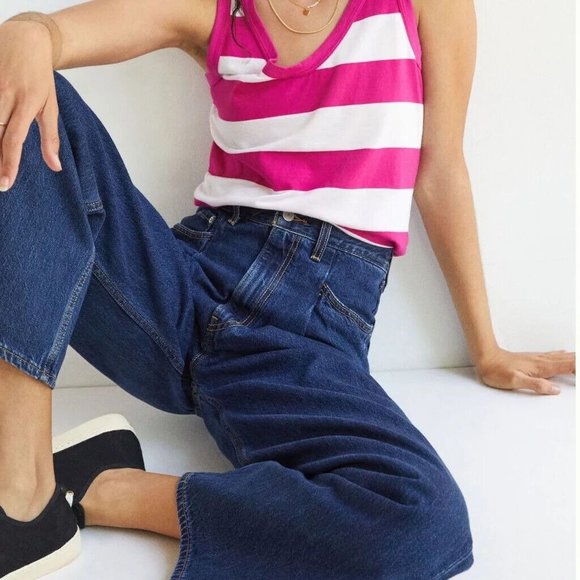 New Anthropologie Cloth & Stone Scoop-Neck Layering Tank Raspberry Pink Large L - Picture 3 of 4